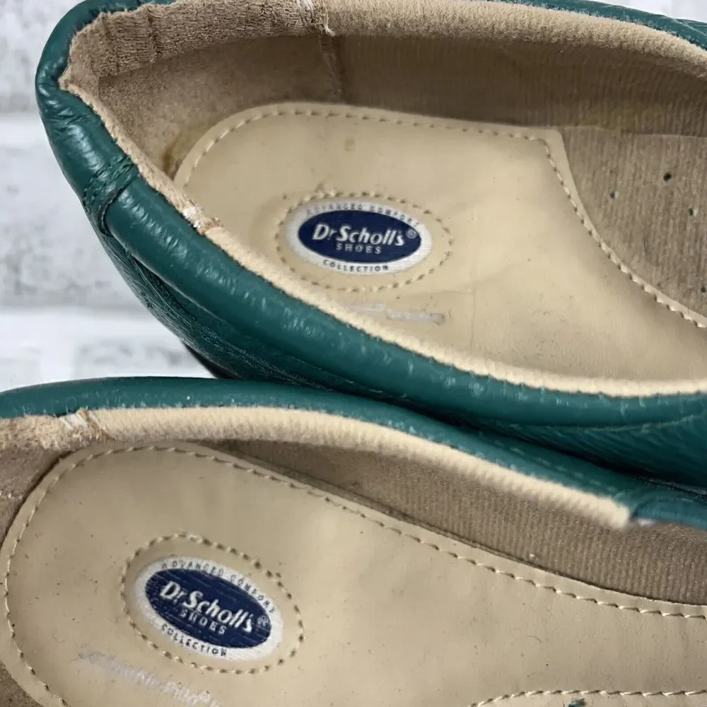 Dr. Scholls 902337 Women's 10 Wide Green Comfort Loafers Air-Pillo E4H-PY